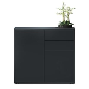 wohnli-moebel-suche-800000573815-1 KOMMODE Ben Front in Schwarz matt Holzwerkstoff Vladon Möbel > Kommoden & Schubladenschränke > Kommoden Schwarz