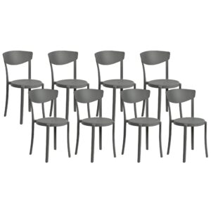 wohnli-moebel-suche-800000573894 Wohnli Möbelsuche - GARTENSTÜHLE 8er-Set Kunststoff dunkelgrau Vieste