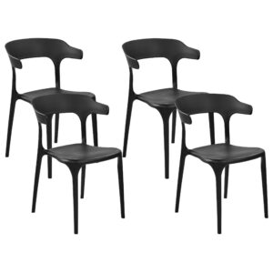 Wohnli Möbelsuche - GARTENSTÜHLE 4er-Set Kunststoff schwarz Gubbio