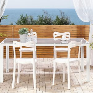 wohnli-moebel-suche-800000573918-1 GARTENSTÜHLE 4er-Set Kunststoff weiß Camogli Kunststoff Beliani Garten & Outdoor > Gartenmöbel > Gartenstühle Weiß