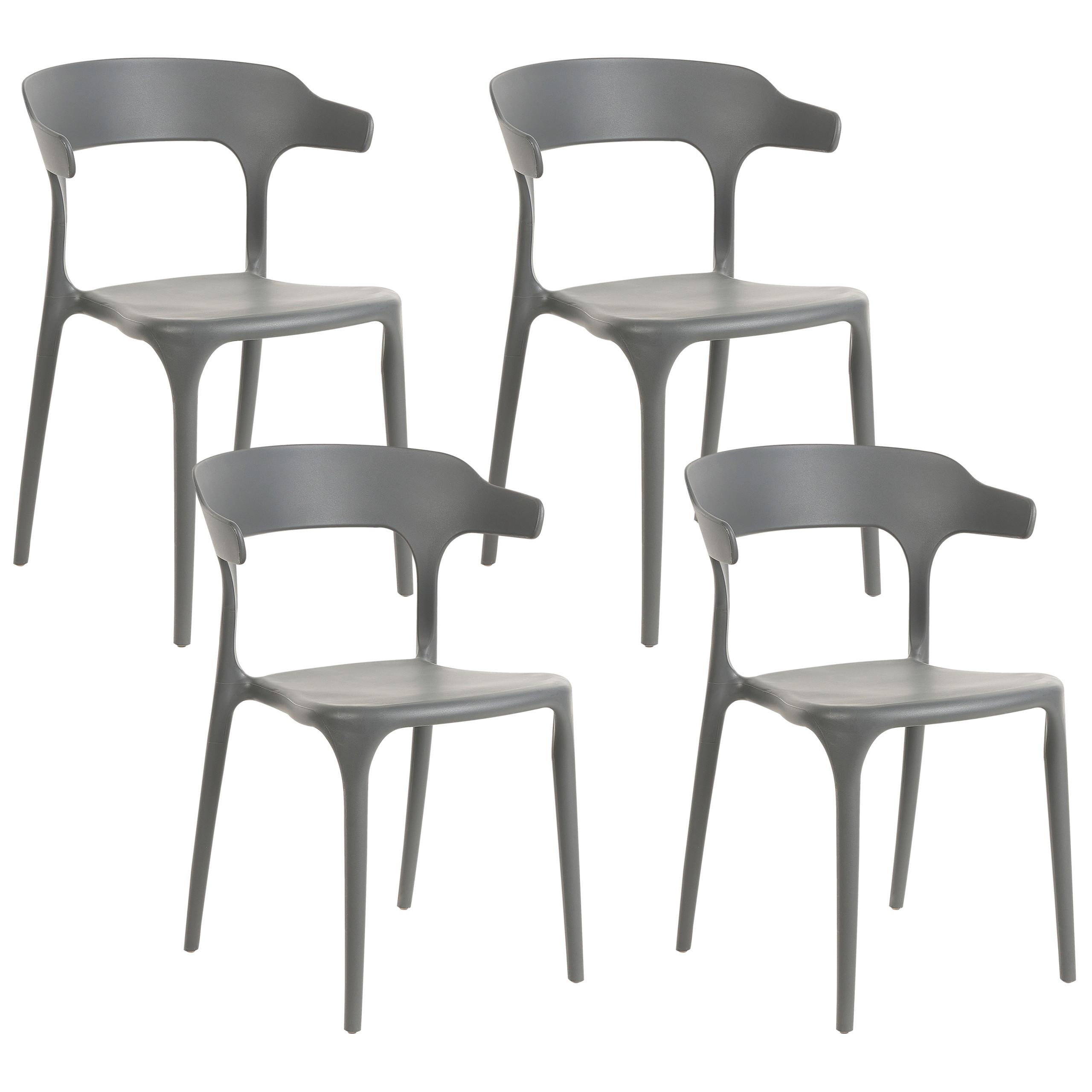 wohnli-moebel-suche-800000573921 Wohnli Möbelsuche - GARTENSTÜHLE 4er-Set Kunststoff grau Gubbio