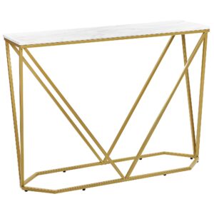 wohnli-moebel-suche-800000577033 Wohnli Möbelsuche - KONSOLENTISCH Marmoroptik weiß/gold Hazen