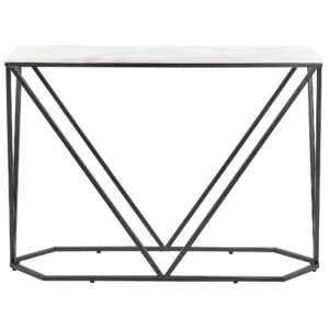 wohnli-moebel-suche-800000577037-1 KONSOLENTISCH Marmoroptik weiß/schwarz Hazen Holzwerkstoff Beliani Möbel > Kommoden & Schubladenschränke > Konsolentische Weiß
