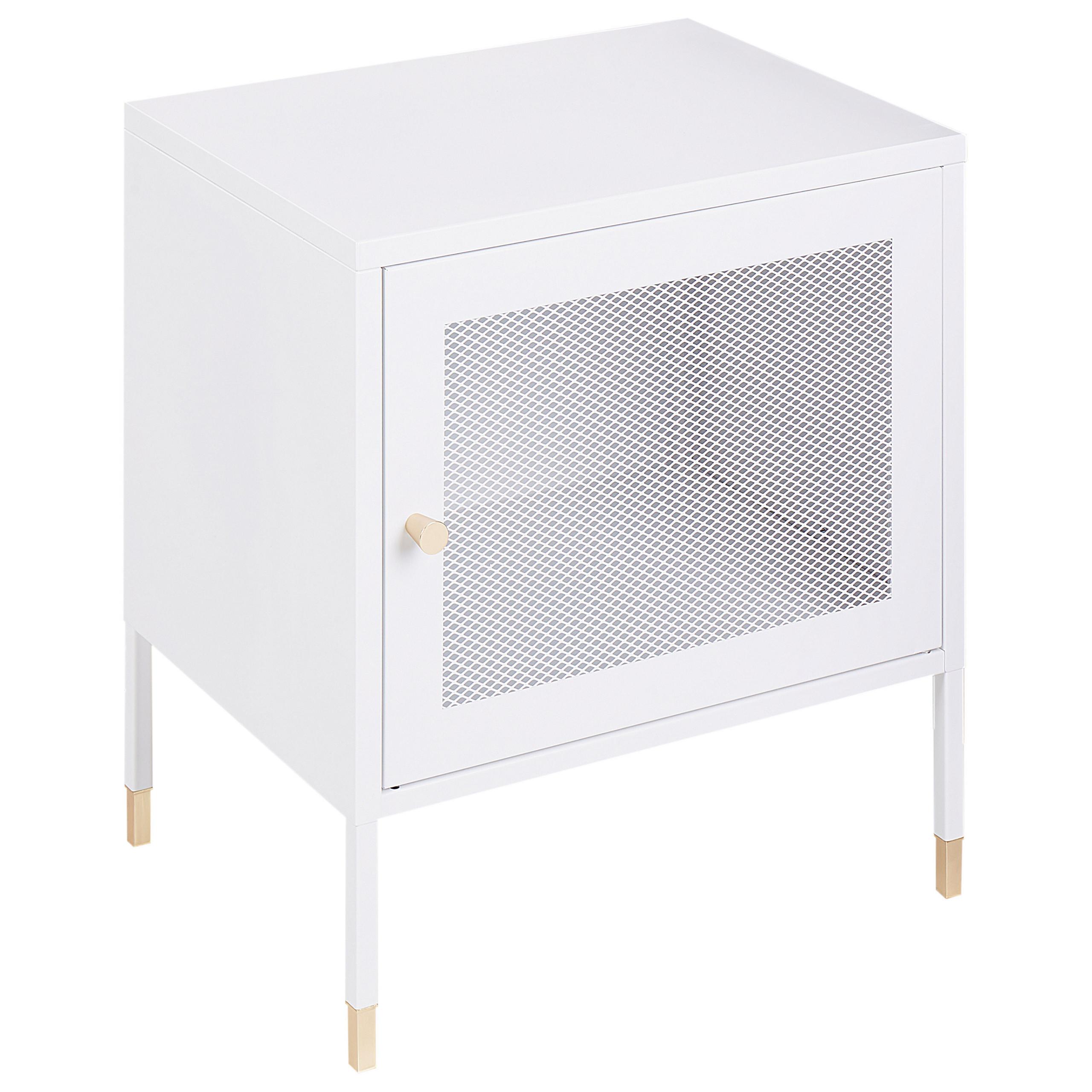 wohnli-moebel-suche-800000577461 Wohnli Möbelsuche - NACHTTISCH Metall weiß 45/35/51 cm Ossett