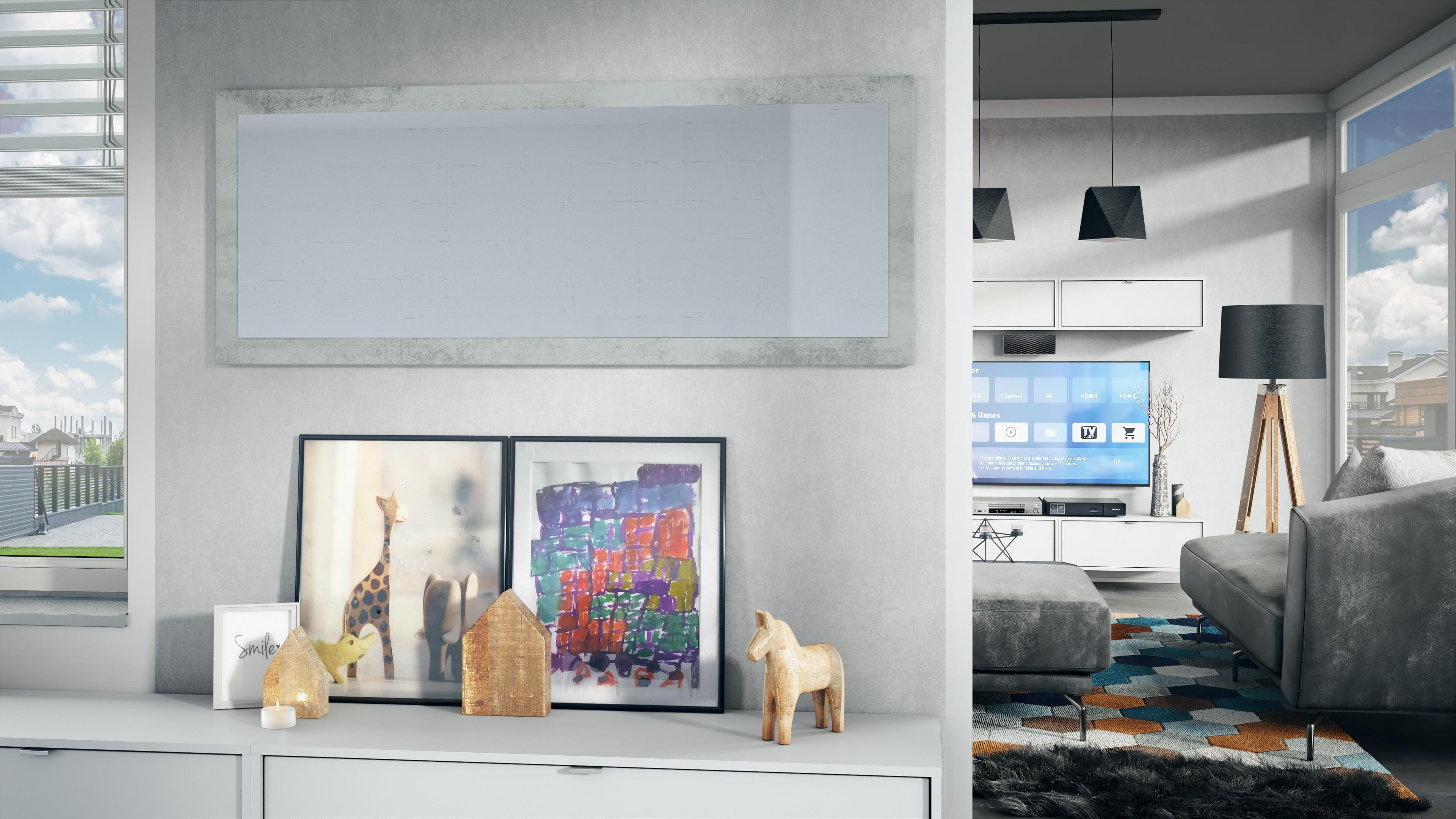 wohnli-moebel-suche-800000580412-1 SPIEGEL Lima Beton Oxid Optik Holzwerkstoff Vladon Spiegel > Wandspiegel Grau