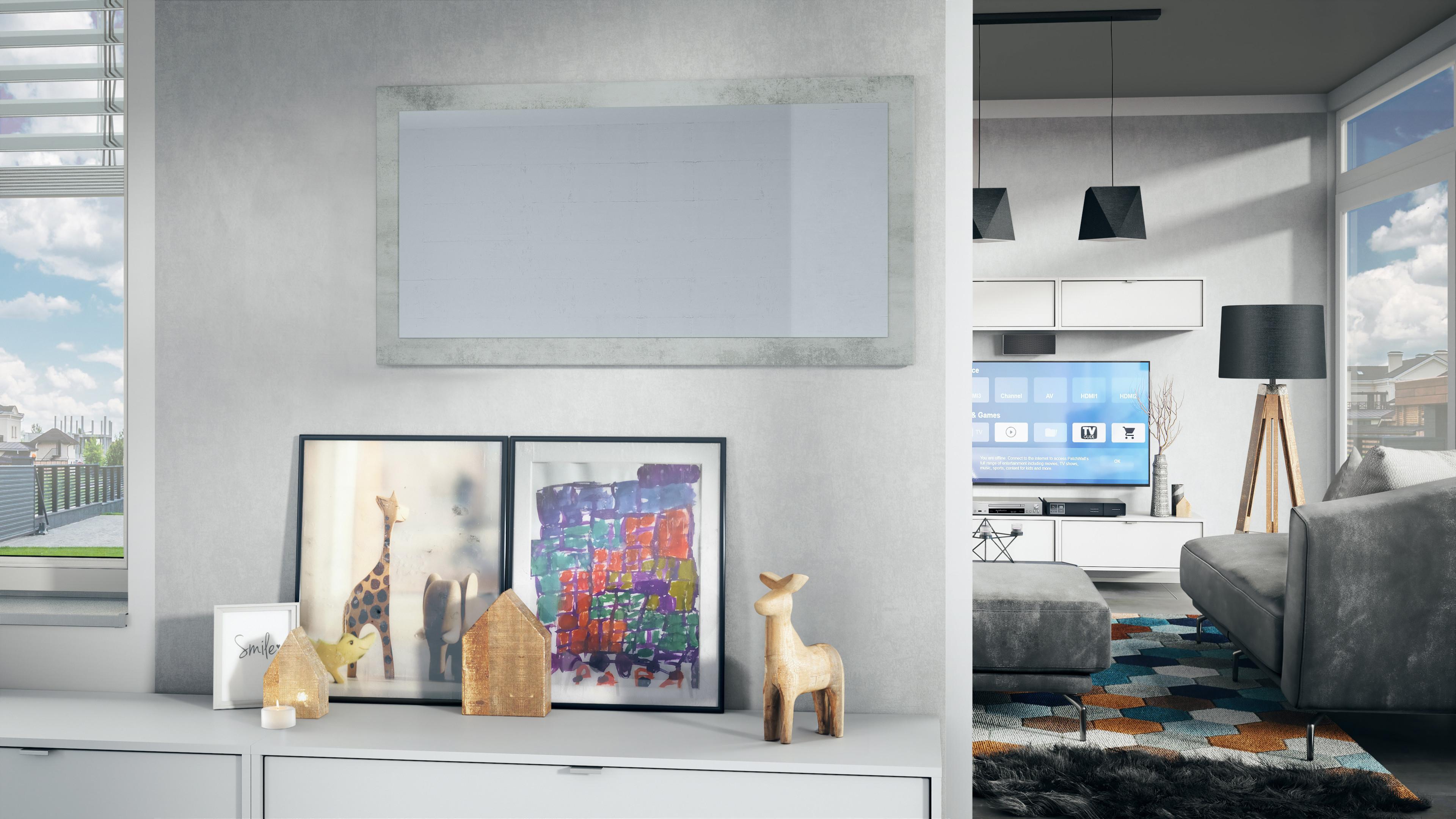 wohnli-moebel-suche-800000580484-1 SPIEGEL Lima Beton Oxid Optik Holzwerkstoff Vladon Spiegel > Wandspiegel Grau
