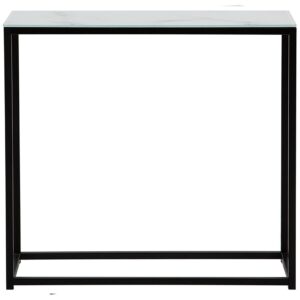 wohnli-moebel-suche-800000581233-1 KONSOLENTISCH Marmor Optik weiß/schwarz Delano Glas Beliani Möbel > Kommoden & Schubladenschränke > Konsolentische Schwarz