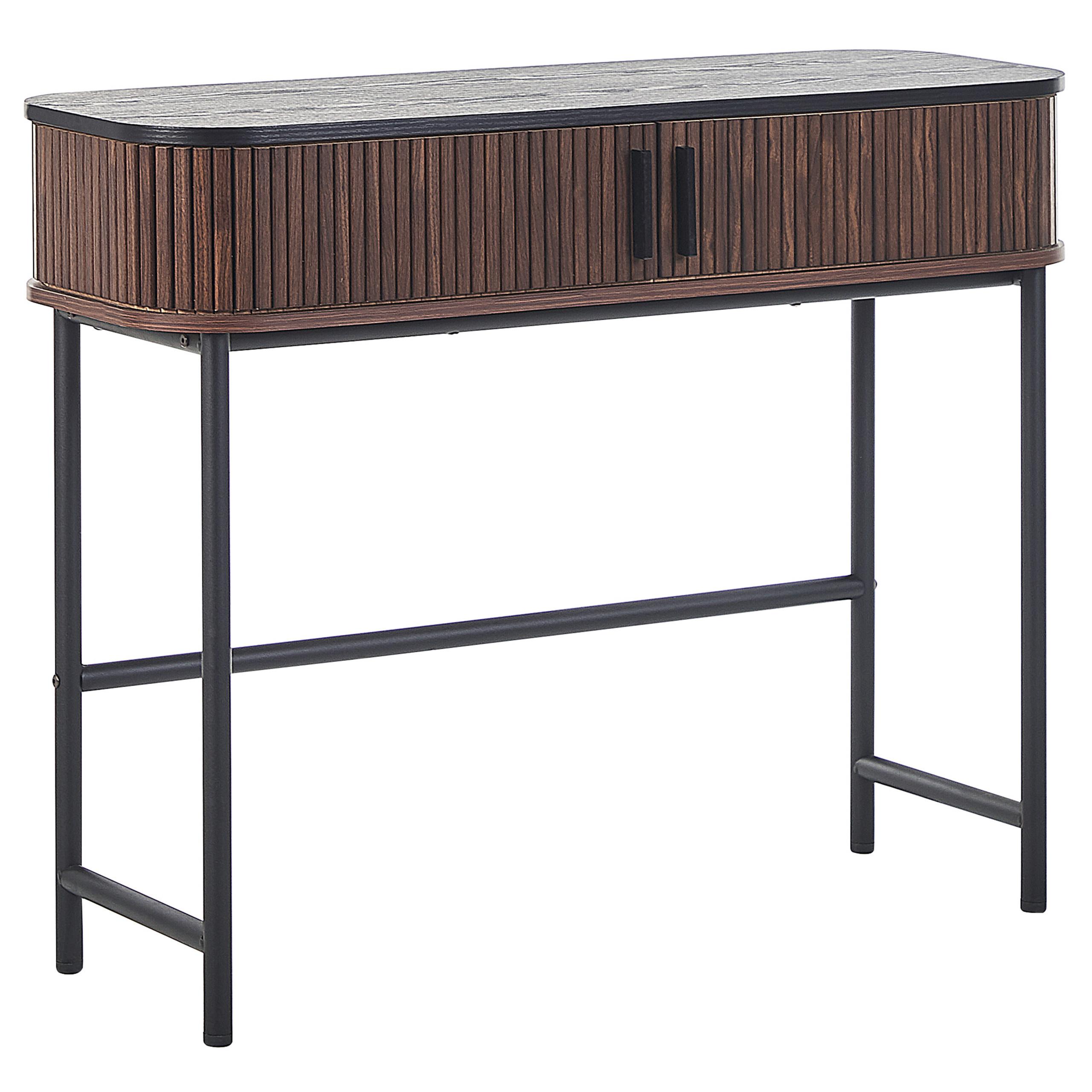 wohnli-moebel-suche-800000583246 Wohnli Möbelsuche - KONSOLENTISCH dunkler Holzfarbton/schwarz 100/35 cm Jose