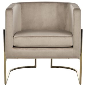 wohnli-moebel-suche-800000583505-1 SESSEL aus Samt taupe Sirkka Textil Beliani Möbel > Sessel > Polstersessel Beige