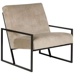 Wohnli Möbelsuche - SESSEL Samtstoff taupe/schwarz Delary