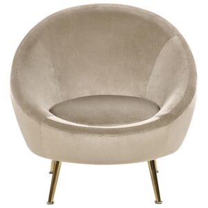 wohnli-moebel-suche-800000583584-1 SESSEL Samtstoff taupe Langa Textil Beliani Möbel > Sessel > Polstersessel Beige