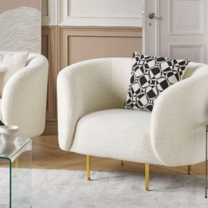 wohnli-moebel-suche-800000583597-1 SESSEL Bouclé weiß Loen Textil Beliani Möbel > Sessel > Polstersessel Weiß
