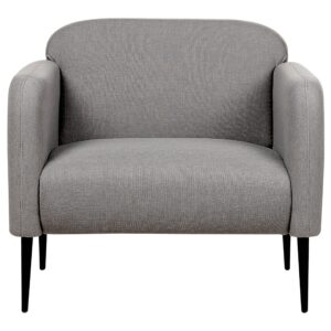 wohnli-moebel-suche-800000583603-1 SESSEL Leinen grau/schwarz Stouby Textil Beliani Möbel > Sessel > Polstersessel Schwarz