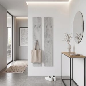 GARDEROBENPANEEL Wandpaneel Beton Oxid Optik Holzwerkstoff Vladon Garderoben > Garderobenpaneele Grau