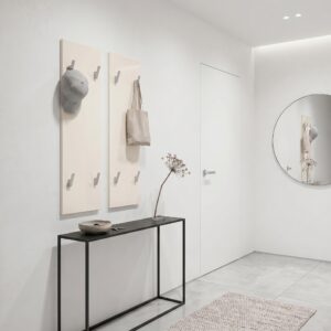 wohnli-moebel-suche-800000583879-1 GARDEROBENPANEEL Wandpaneel Creme Hochglanz Holzwerkstoff Vladon Garderoben > Garderobenpaneele Weiß