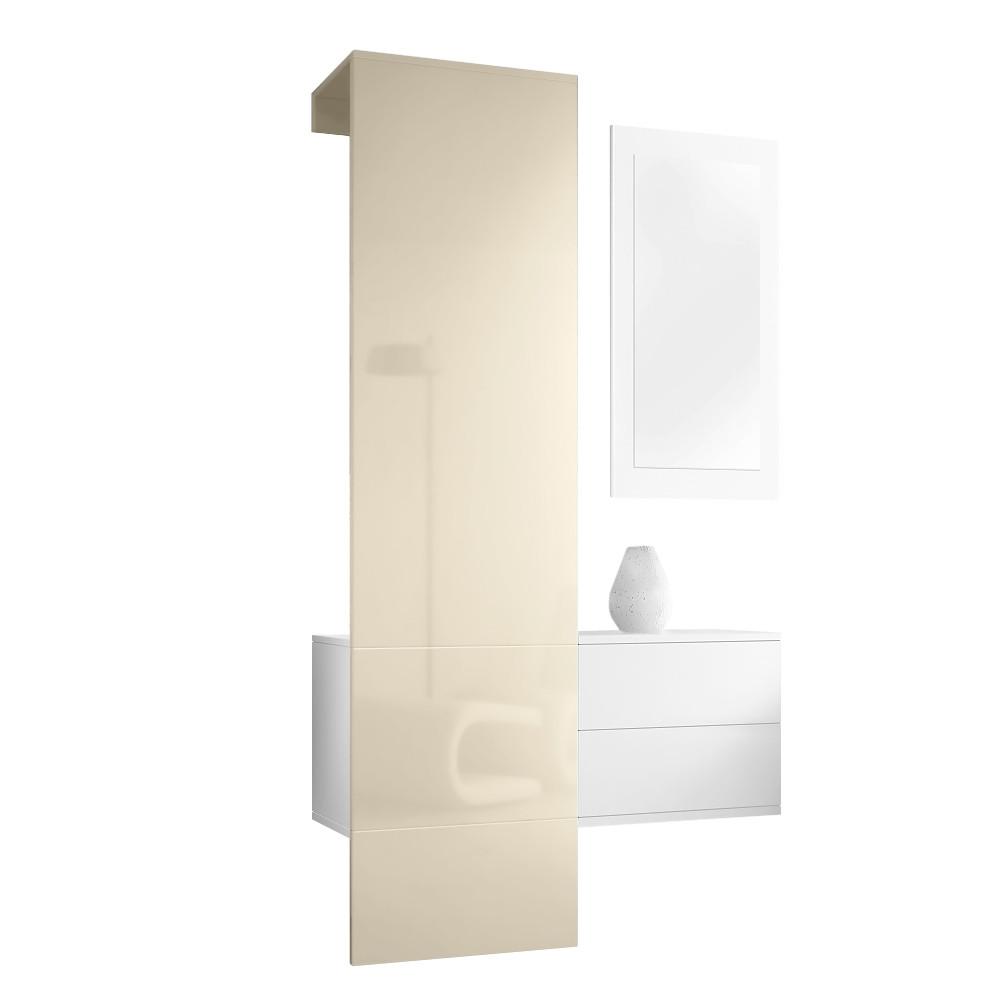 wohnli-moebel-suche-800000584061 Wohnli Möbelsuche - GARDEROBE Carlton Paneel in Creme Hochglanz
