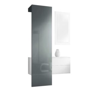 Wohnli Möbelsuche - GARDEROBE Carlton Paneel in Grau Hochglanz