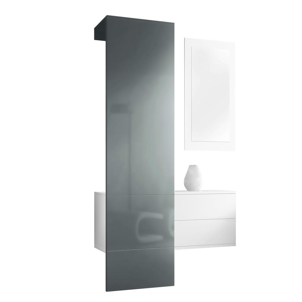 wohnli-moebel-suche-800000584076 Wohnli Möbelsuche - GARDEROBE Carlton Paneel in Grau Hochglanz