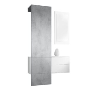 Wohnli Möbelsuche - GARDEROBE Carlton Paneel in Beton Oxid Optik