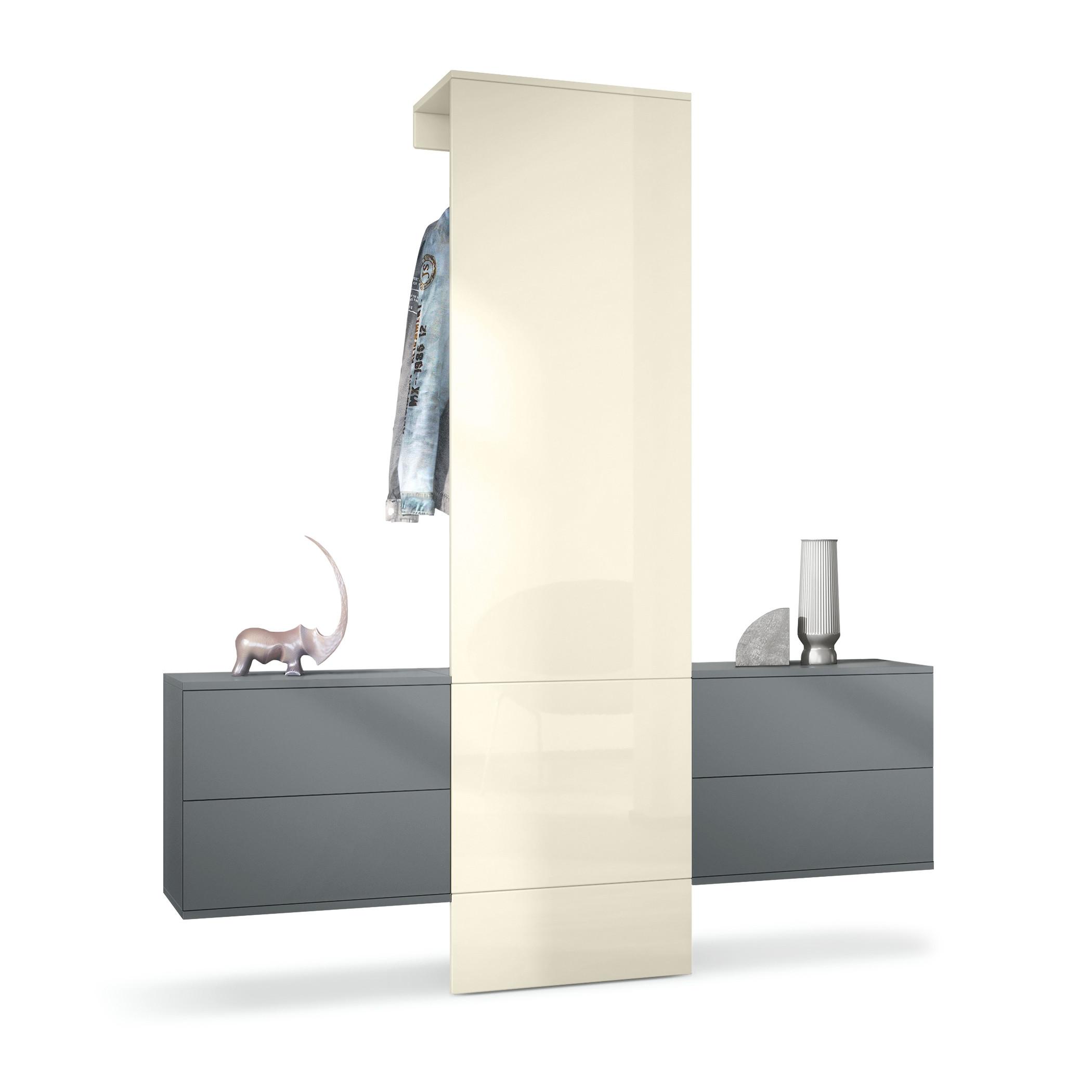 wohnli-moebel-suche-800000584121 Wohnli Möbelsuche - GARDEROBE Carlton Paneel in Creme Hochglanz