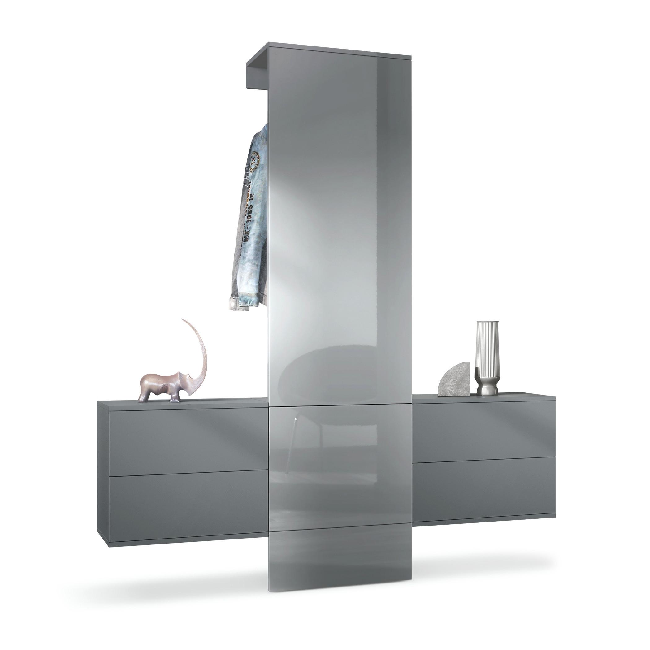 wohnli-moebel-suche-800000584223 Wohnli Möbelsuche - GARDEROBE Carlton Paneel in Grau Hochglanz