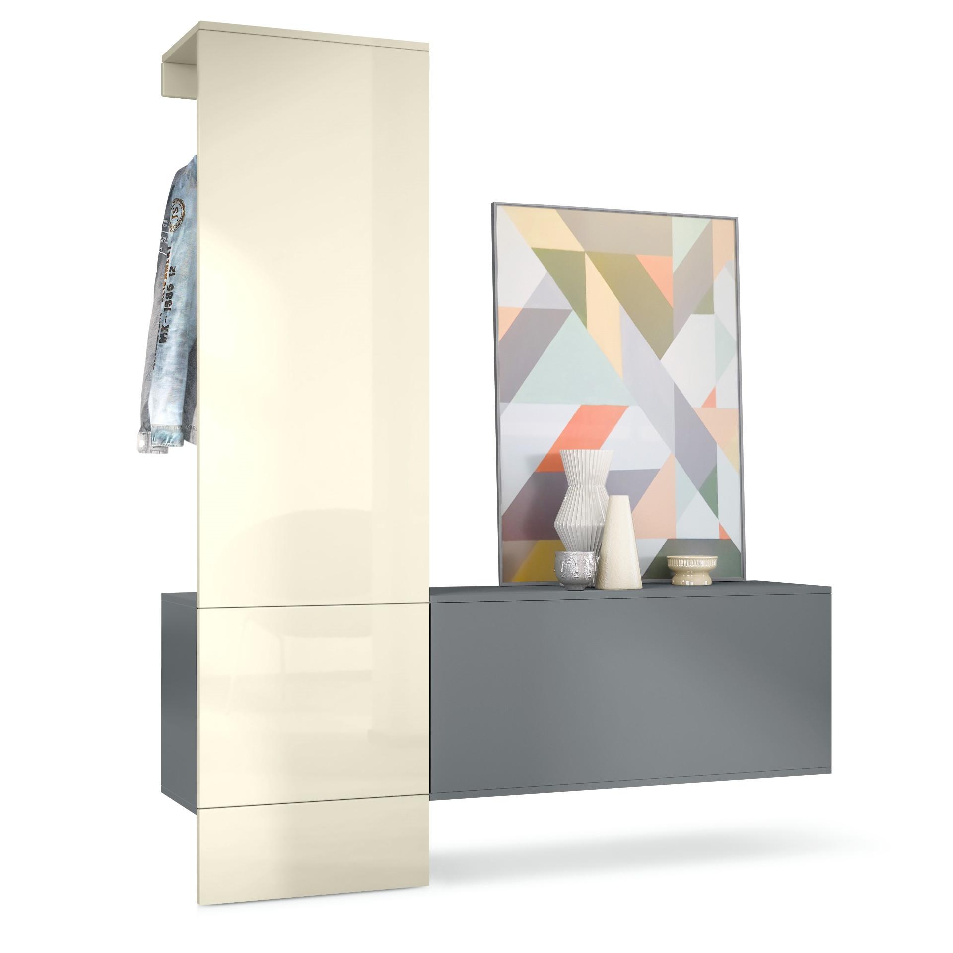 wohnli-moebel-suche-800000584331 Wohnli Möbelsuche - GARDEROBE Carlton Paneel in Creme Hochglanz