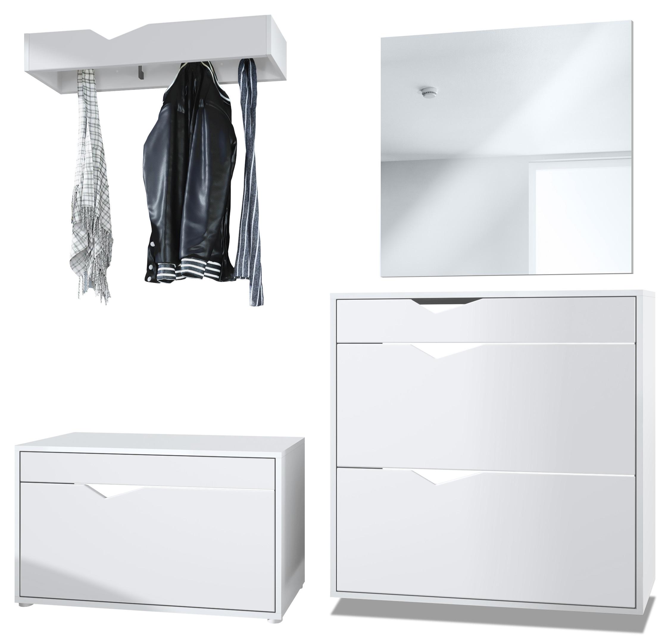 Wohnli Möbelsuche - GARDEROBE Kolmio Fronten in Weiß matt