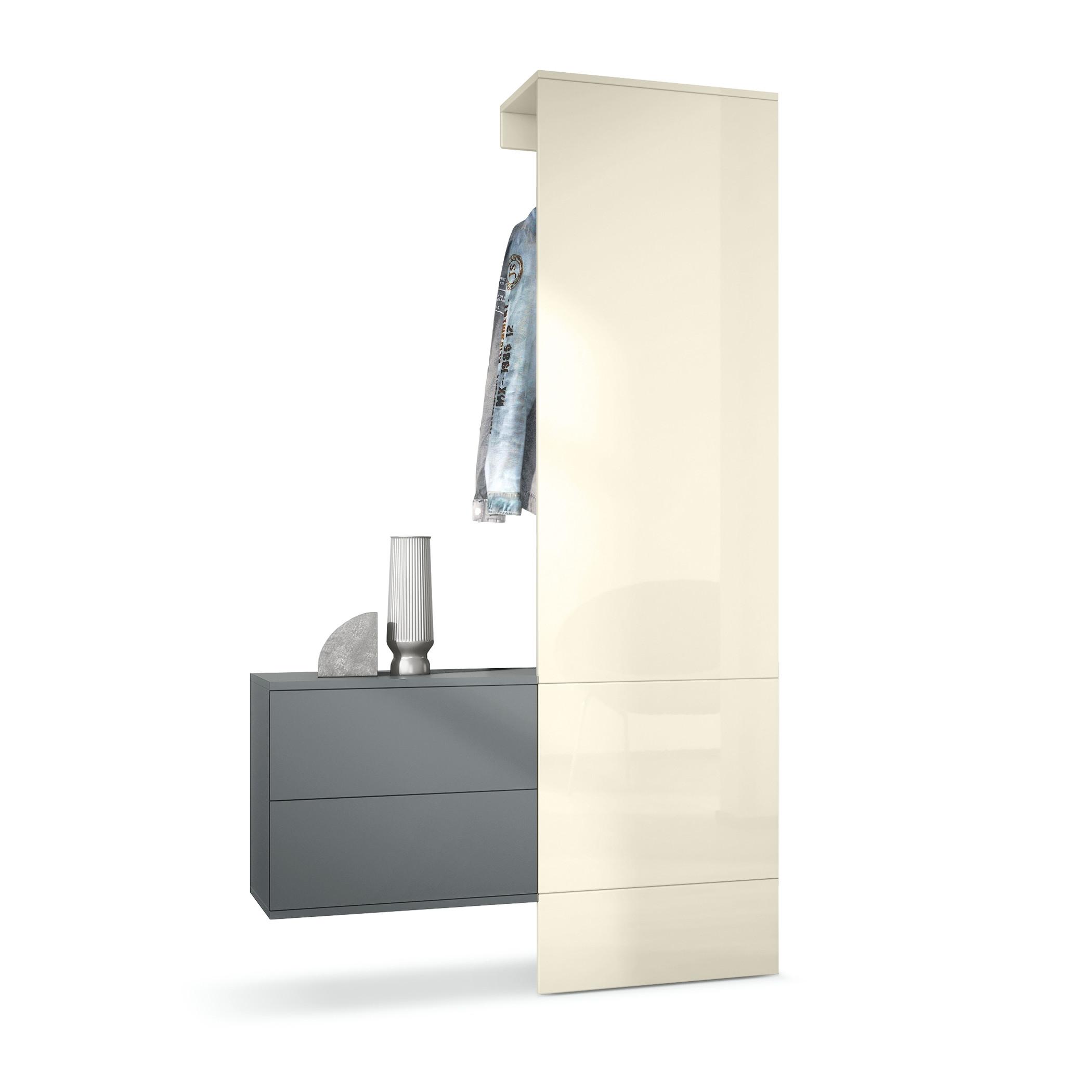 wohnli-moebel-suche-800000584544 Wohnli Möbelsuche - GARDEROBE Carlton Paneel in Creme Hochglanz