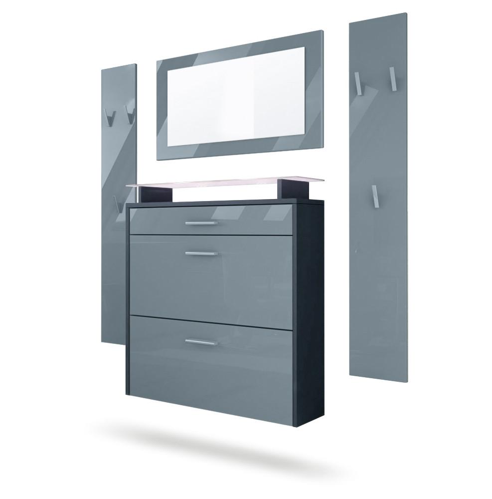 wohnli-moebel-suche-800000584785 Wohnli Möbelsuche - GARDEROBE Malea Fronten in Grau Hochglanz