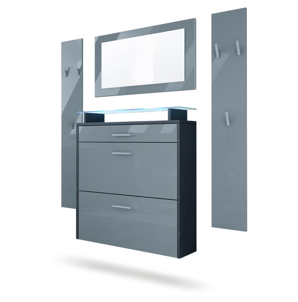 wohnli-moebel-suche-800000584861 Wohnli Möbelsuche - GARDEROBE Malea Fronten in Grau Hochglanz