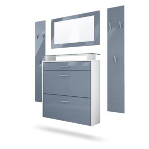 wohnli-moebel-suche-800000587148 Wohnli Möbelsuche - GARDEROBE Malea Front in Grau Hochglanz