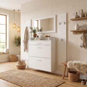 wohnli-moebel-suche-800000587182-1 GARDEROBE Malea Front in Weiß matt Holzwerkstoff Vladon Garderoben Weiß