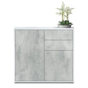 wohnli-moebel-suche-800000587483-1 KOMMODE Ben Front in Beton Oxid Optik Holzwerkstoff Vladon Möbel > Kommoden & Schubladenschränke > Kommoden Grau