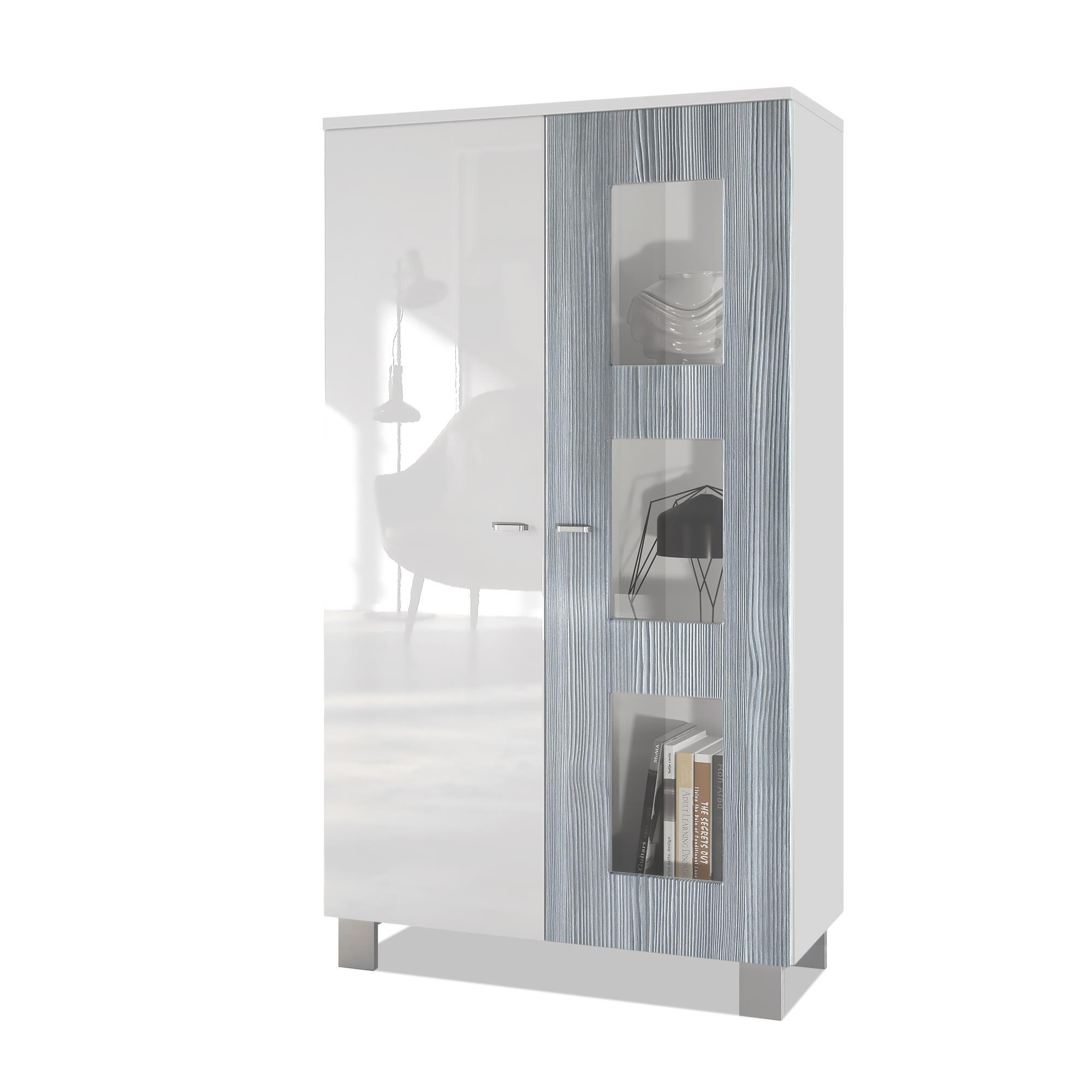 Wohnli Möbelsuche - VITRINE Denjo Tür in Avola-Anthrazit