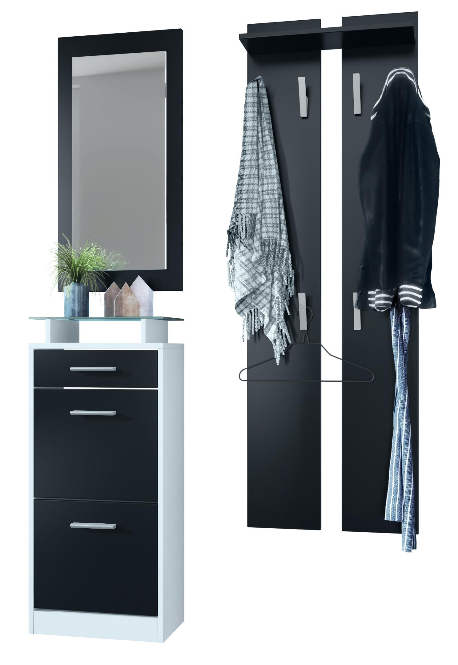 wohnli-moebel-suche-800000591164 Wohnli Möbelsuche - GARDEROBE Loret Front in Schwarz matt