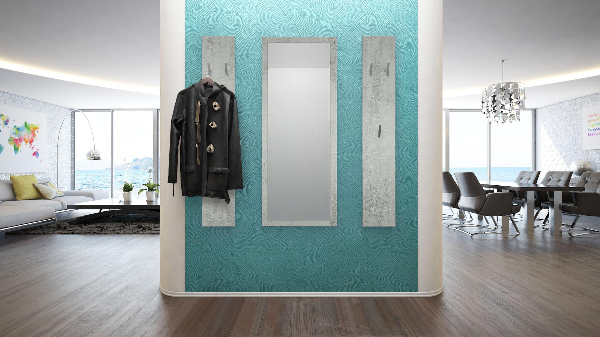 wohnli-moebel-suche-800000591357-1 GARDEROBE Spot Beton Oxid Optik Holzwerkstoff Vladon Garderoben Grau