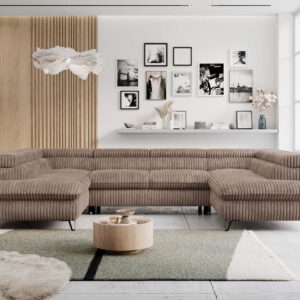 wohnli-moebel-suche-800000593742-1 WOHNLANDSCHAFT PETER U Cord Braun Textil MKS Möbel > Sofas & Couches > Wohnlandschaften > Wohnlandschaften U-Form Braun