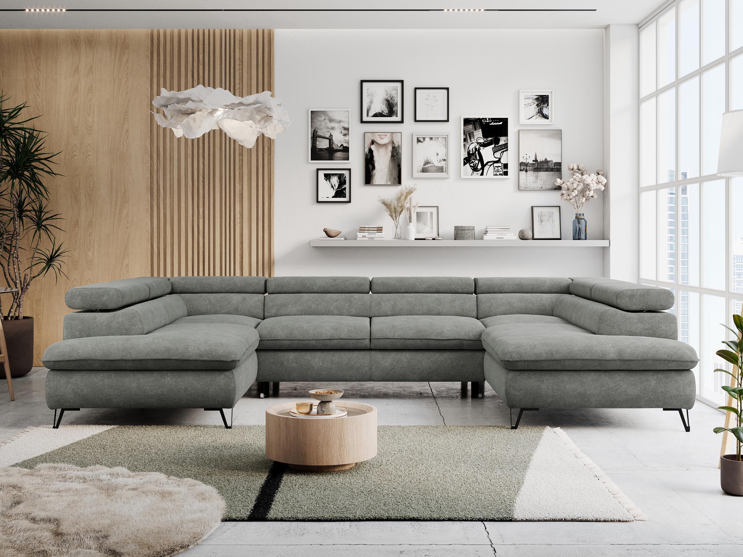 wohnli-moebel-suche-800000593744-1 WOHNLANDSCHAFT PETER U Struktur Grau Textil MKS Möbel > Sofas & Couches > Wohnlandschaften > Wohnlandschaften U-Form Grau