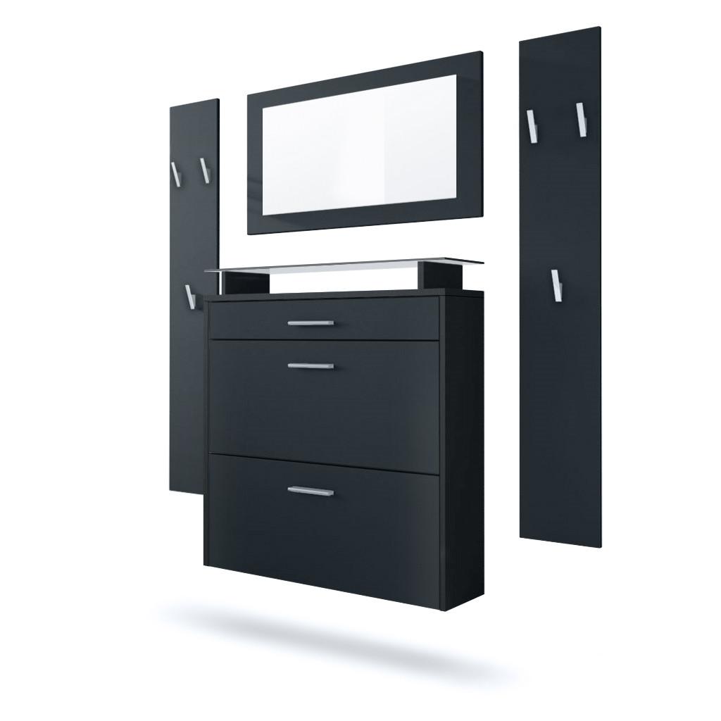 Wohnli Möbelsuche - GARDEROBE Malea Front in Schwarz matt