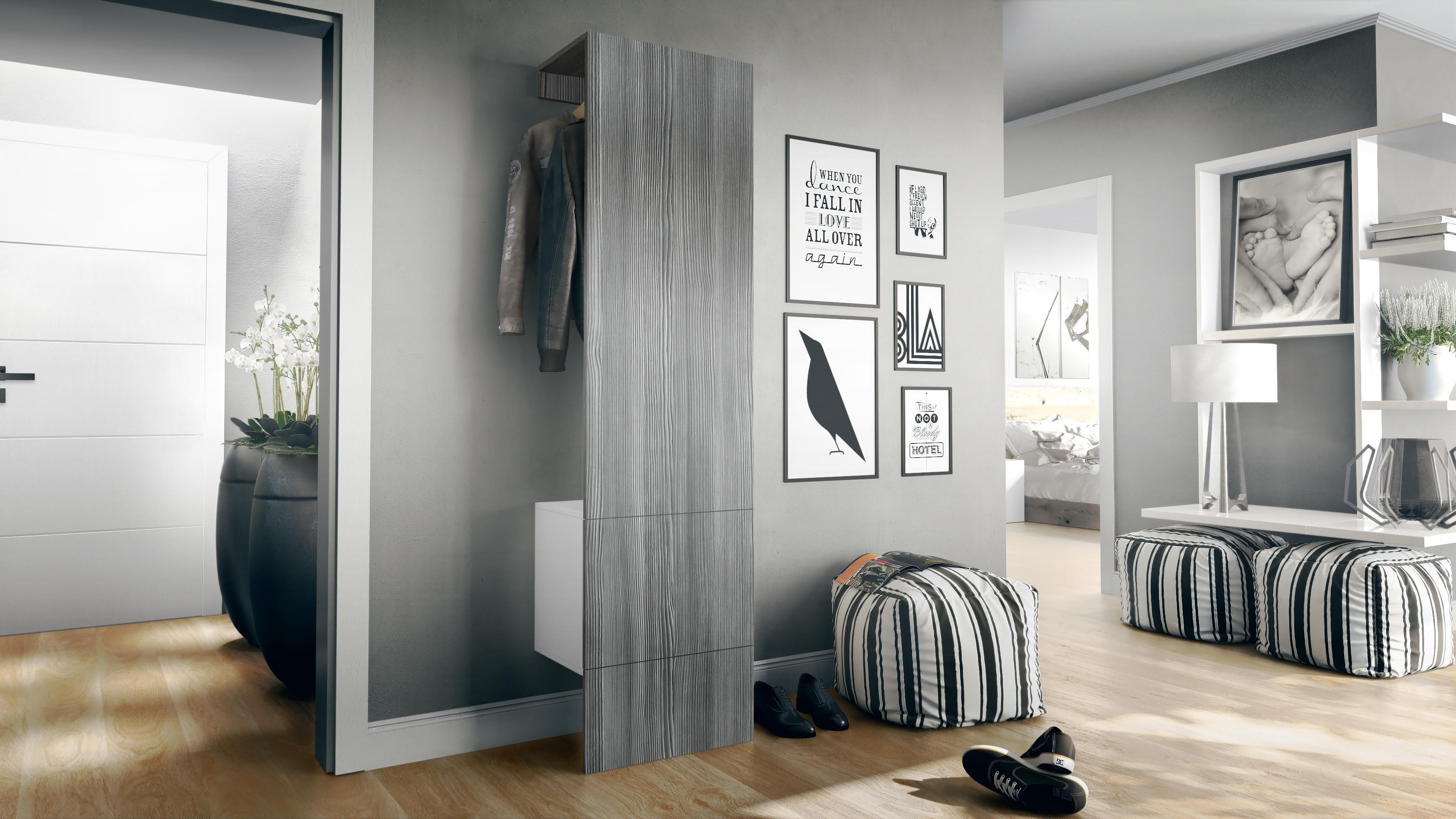GARDEROBE Carlton Paneel in Avola-Anthrazit Holzwerkstoff Vladon Garderoben Anthrazit