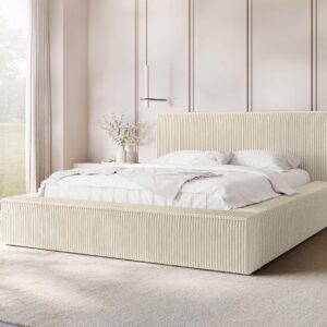 wohnli-moebel-suche-800000601974-1 POLSTERBETT Glexi Cord Textil MIRJAN24 Möbel > Betten > Polsterbetten Weiß