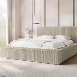 POLSTERBETT Glexi Cord Textil MIRJAN24 Möbel > Betten > Polsterbetten Beige