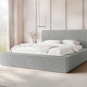 POLSTERBETT Glexi Cord Textil MIRJAN24 Möbel > Betten > Polsterbetten Grau