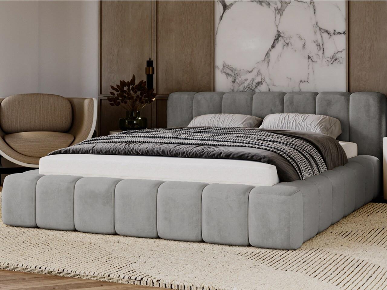 wohnli-moebel-suche-800000608043-1 POLSTERBETT Ibiza 180x200 Grau Textil Graingold Möbel > Betten > Polsterbetten Grau