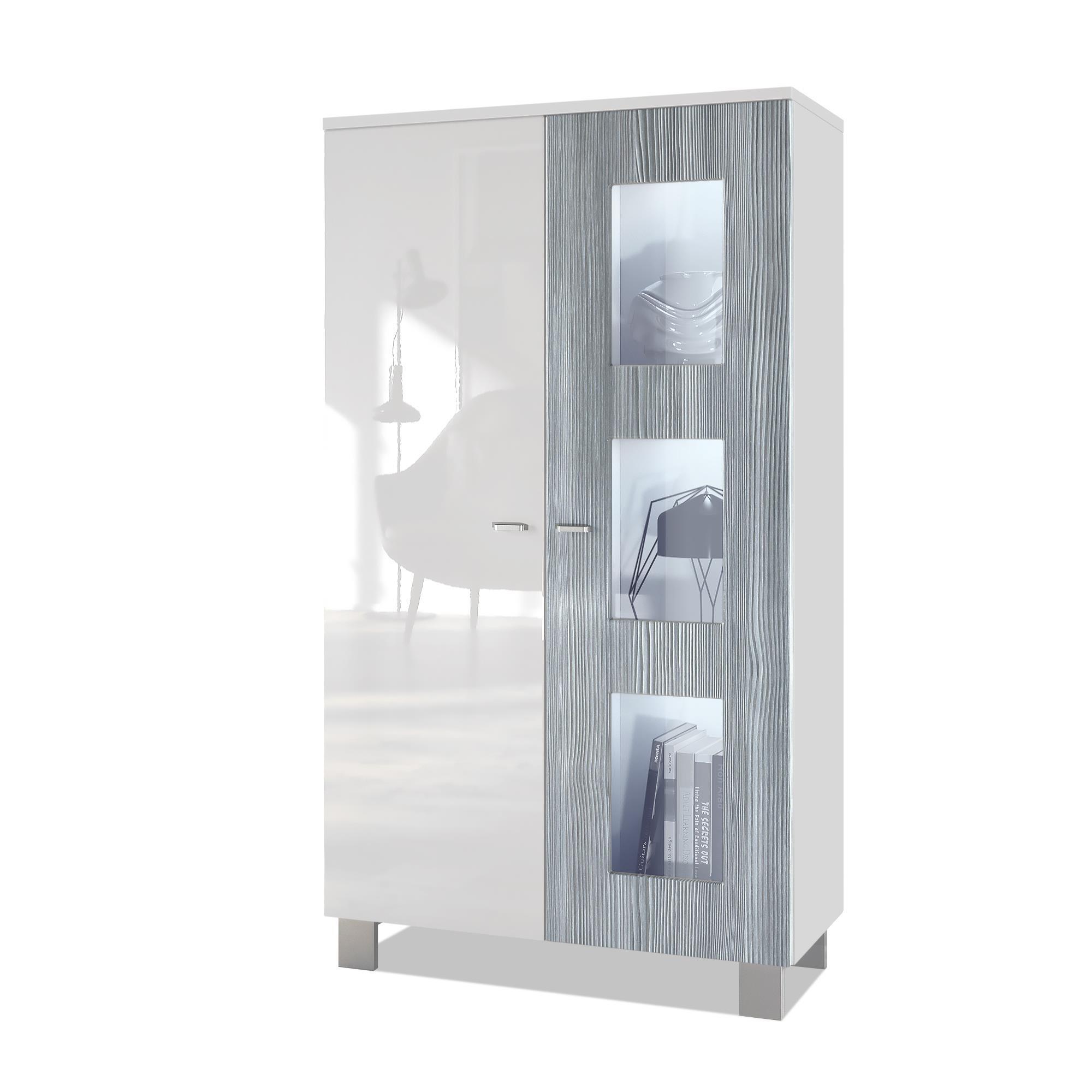 Wohnli Möbelsuche - VITRINE Denjo Tür in Avola-Anthrazit