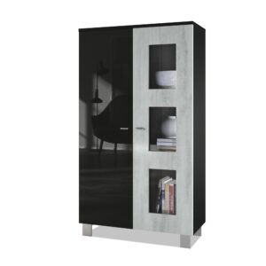 Wohnli Möbelsuche - VITRINE Denjo Tür in Beton Oxid Optik