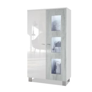 Wohnli Möbelsuche - VITRINE Denjo Tür in Beton Oxid Optik