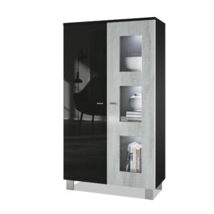 Wohnli Möbelsuche - VITRINE Denjo Tür in Beton Oxid Optik