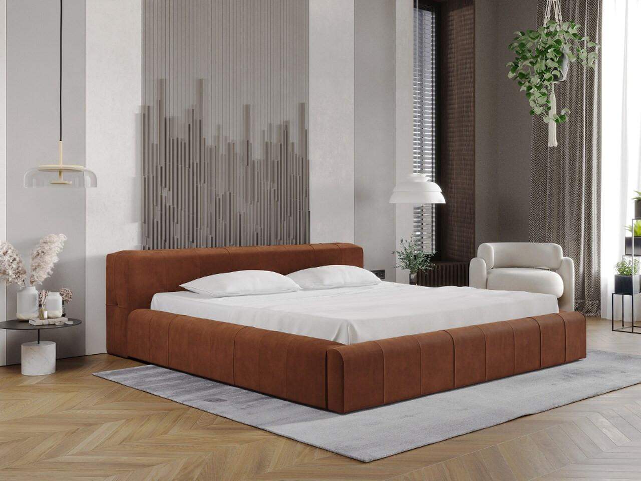 wohnli-moebel-suche-800000609639-1 POLSTERBETT Lipari 160x200 Braun Textil Graingold Möbel > Betten > Polsterbetten Braun