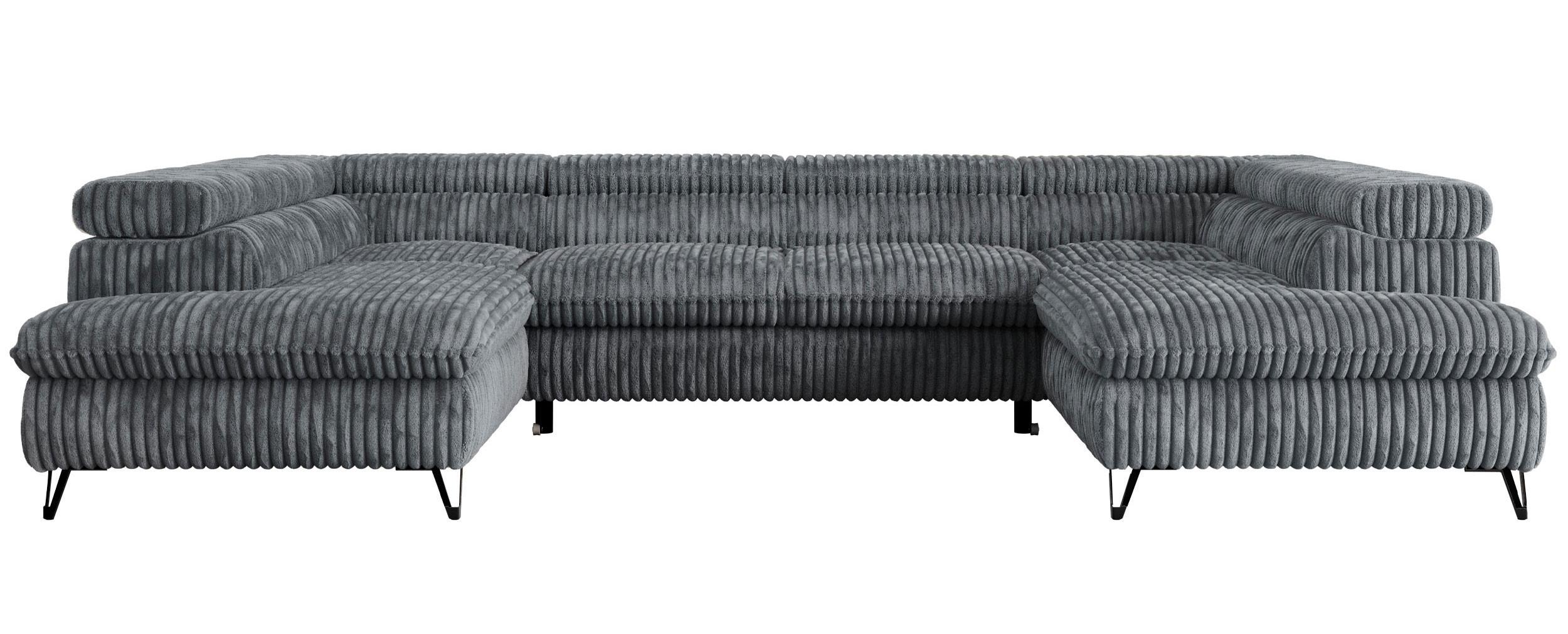 Wohnli Möbelsuche - WOHNLANDSCHAFT PEDRO U Cord Dunkelgrau